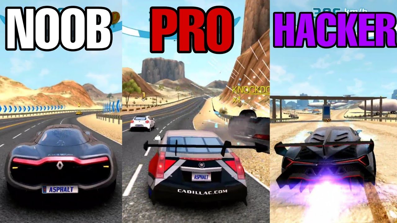 NOOB vs PRO vs HACKER - ASPHALT NITRO