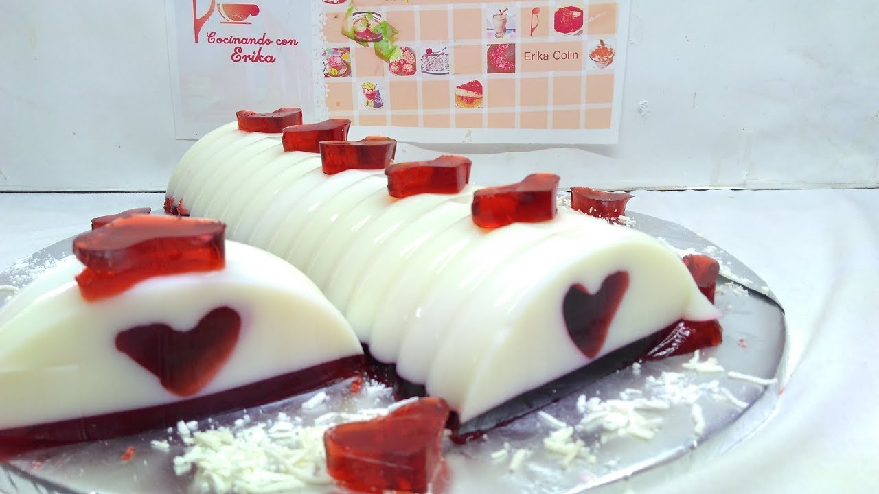 GELATINA DE CORAZON SECRETO 3 ingredientes San Valentín