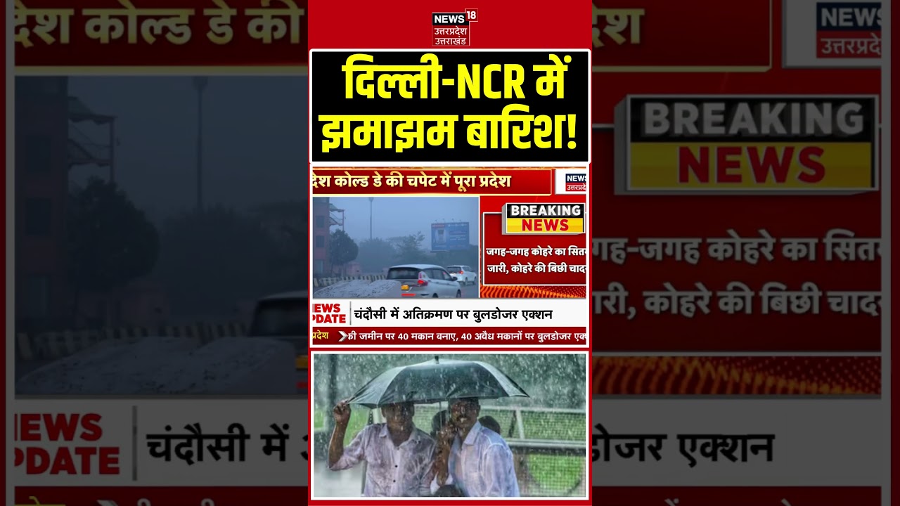 Delhi-NCR Rain : दिल्ली-NCR में झमाझम बारिश! | Weather Forecast | Breaking News |