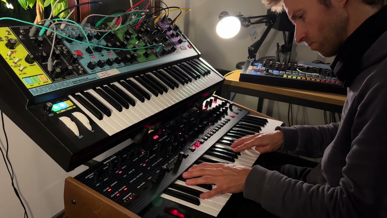 A Chill Ambient Session with my Oberheim OB-6 and Moog Matriarch  #oberheim #moog #ambientmusic