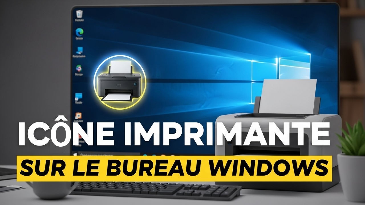 Comment mettre l’icône imprimante sur le bureau Windows 10 et 11 🖨️