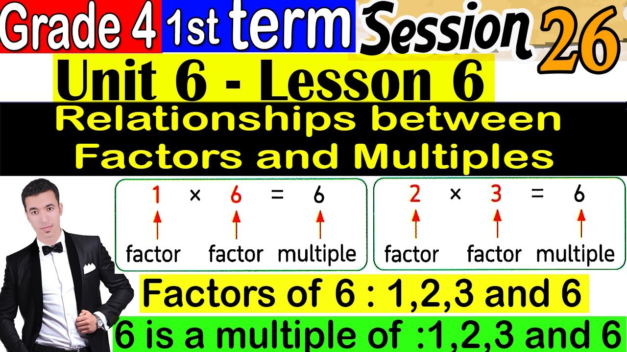 Relationships between Factors and Multiples - Unit 6 Lesson 6 - Grade 4 - 1st Term - Session 26