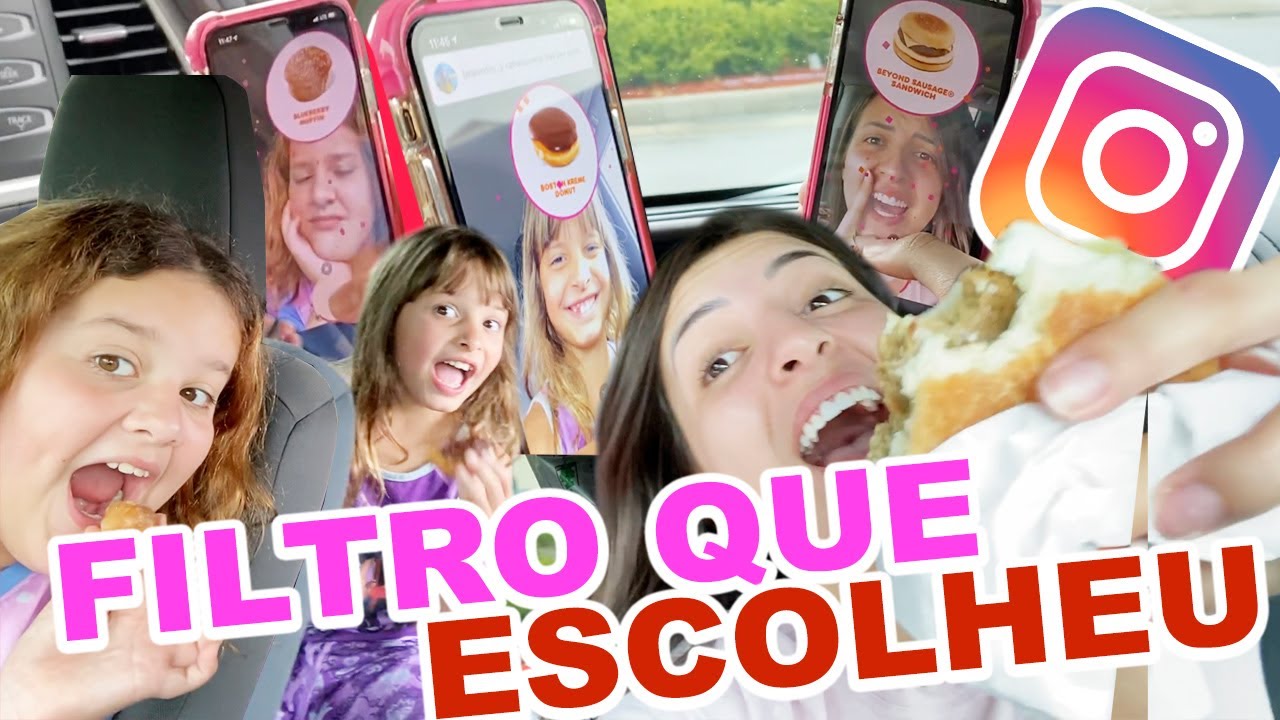 DEIXAMOS OS FILTROS DO INSTAGRAM DECIDIREM O QUE A GENTE IA COMER