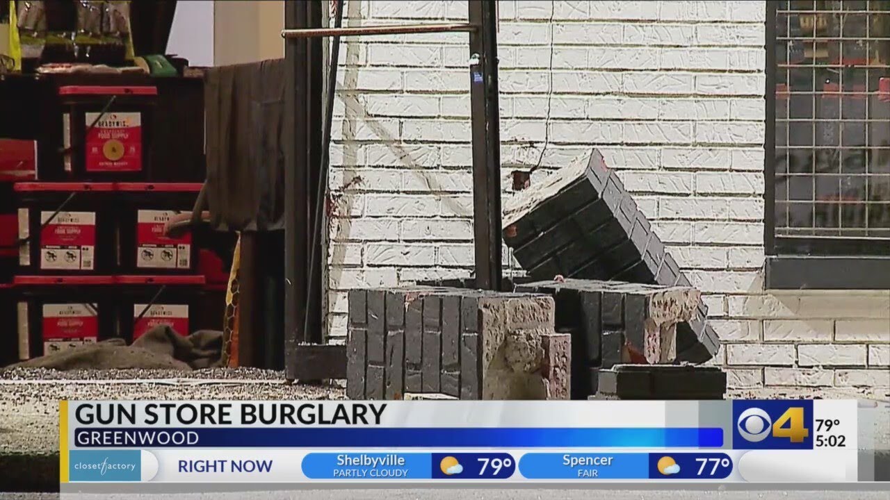 Thieves crash vehicle into Greenwood gun store during burglary