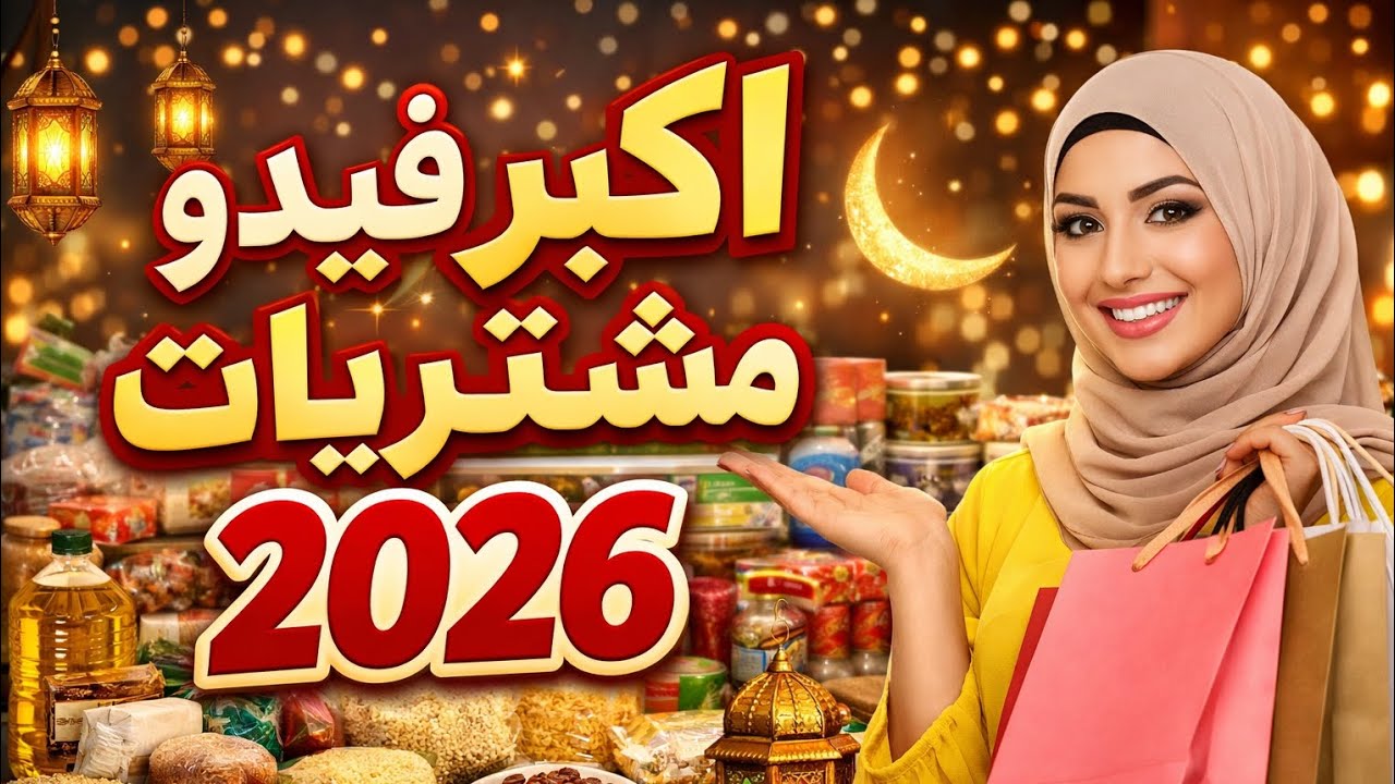 مفاجأة كبيرة 🎁أكبرفيديو مشتريات رمضان 2026 للست الرايقة | بيتك هيبقى متظبط قبل الزحمة