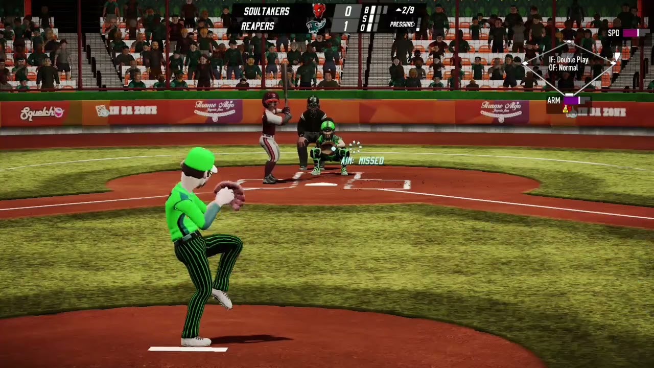 Super Mega Baseball 4 - Lisa Goodwin Throws Out Runner Stealing