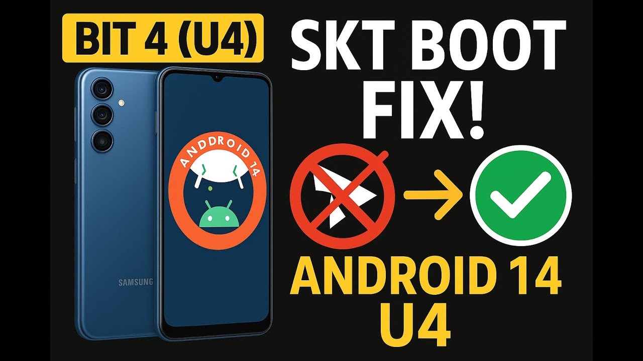 Samsung M15 (M156S Bit 4 (U4) Android 14 SKT Boot Animation Fix