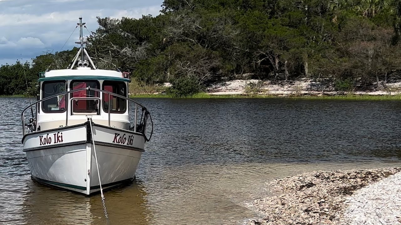 Deer Island and Spanish Bayonet on our Ranger Tug R21EC Today