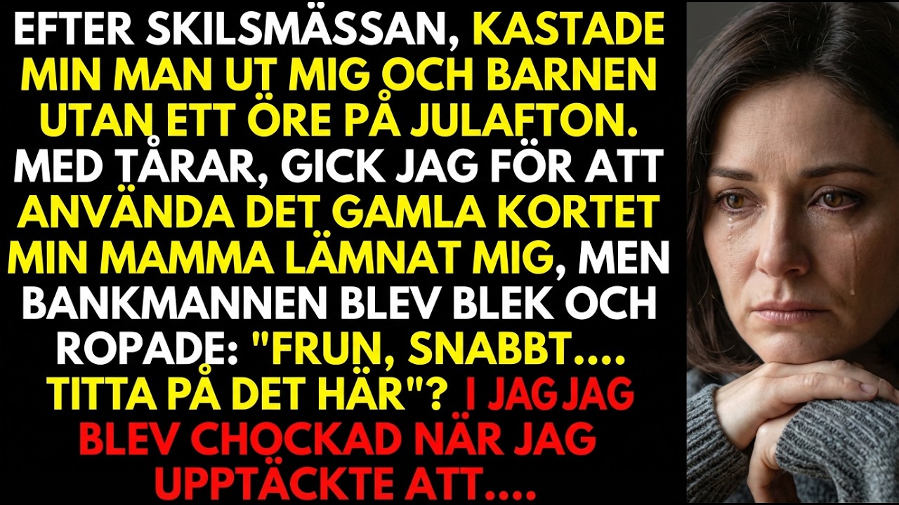Efter skilsmässan kastade min man ut oss—mammas gamla kort fick bankiren att blekna!