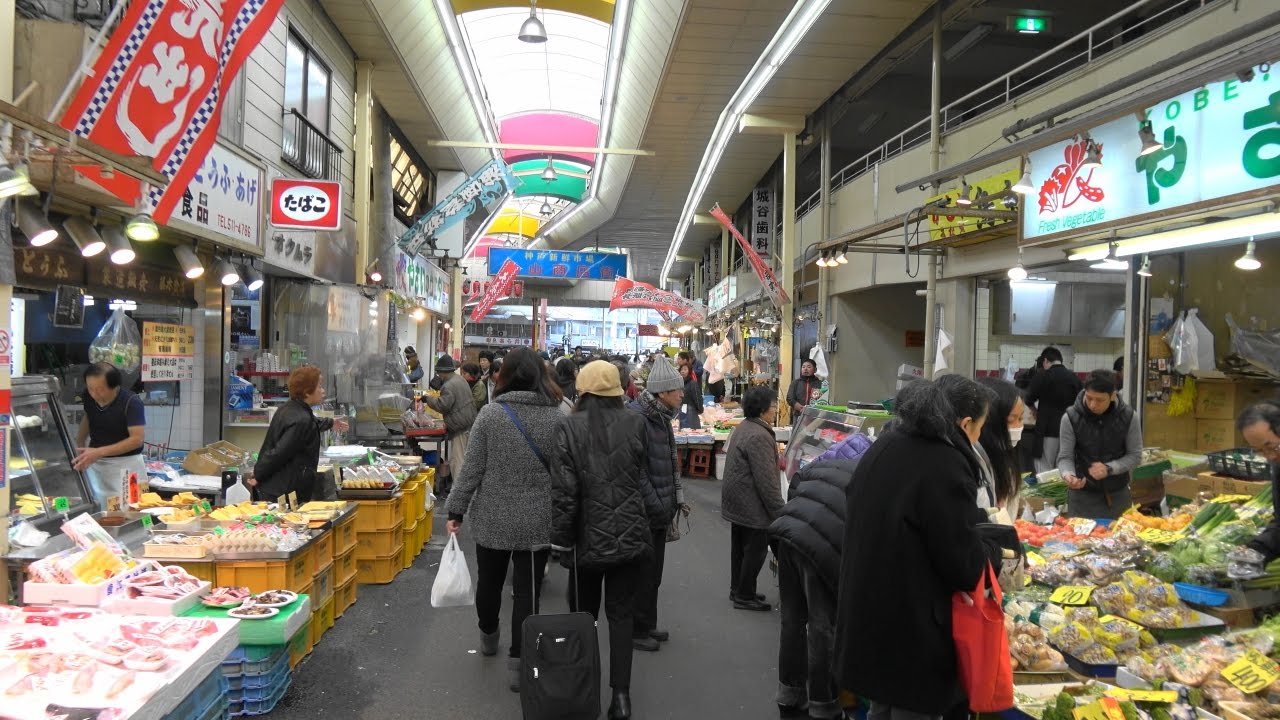 神戸市 湊川商店街と東山商店街とマルシン市場を4K動画で歩き撮り(2016年)