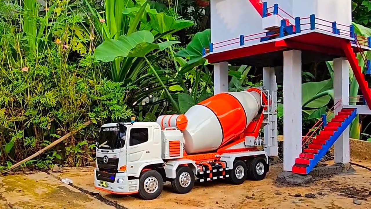 AKSI KE 70 ‼️ Pengecoran Perdana Rc Truk Hino Molen VS Basuri Angkut Cor Beton Kesalahan pengolahan 