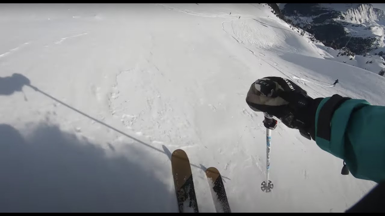 Skiing Verbier - Tortin, fresh snow, top to bottom.