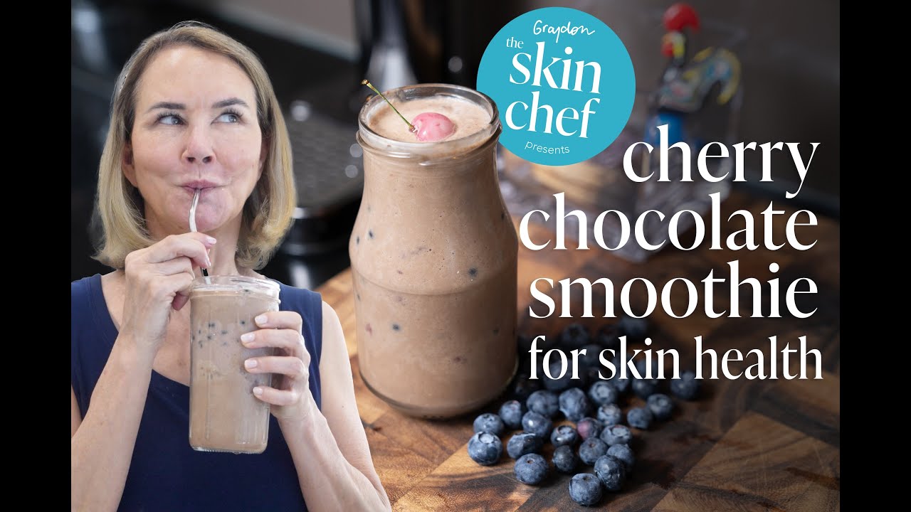 Cherry Chocolate Smoothie for skin health