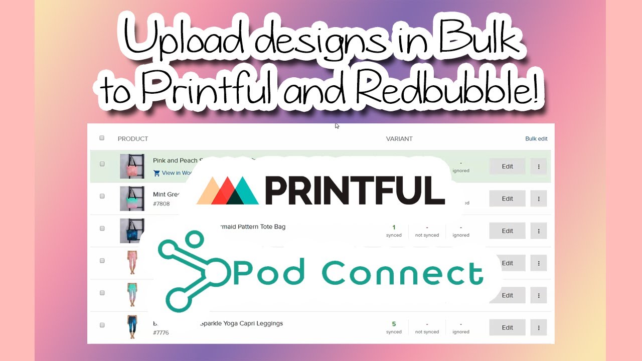 How to Upload Designs in Bulk to Printful and Redbubble