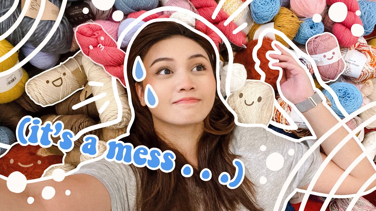 Organising My Giant Yarn Stash (cuz it's messy) 🌞☁️