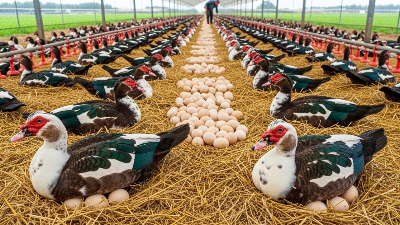 Simple Muscovy Duck Farming at Home | Egg Collection Day