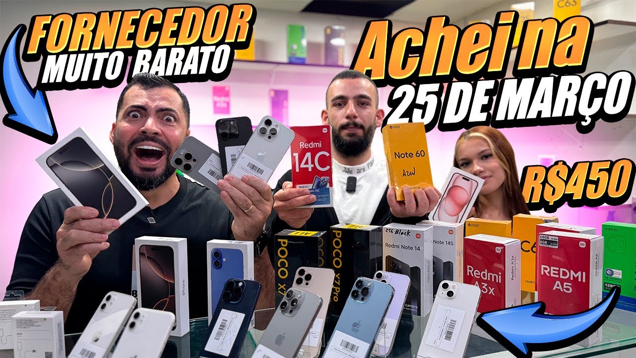 🚨NOVO FORNECEDOR QUE VENDE 1 PEÇA NO VALOR DE ATACADO! XIAOMI E IPHONE NOVO/AMERICANO COM GARANTIA
