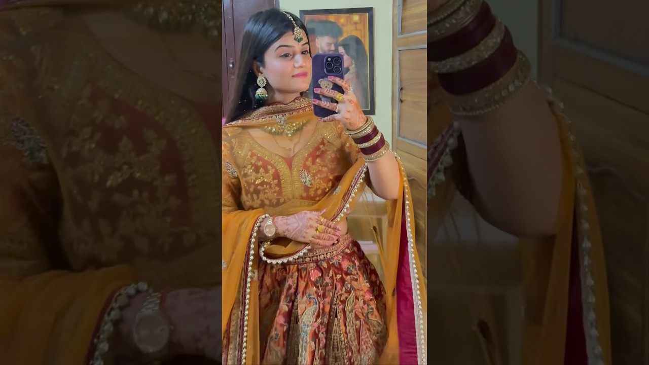 Meri shadi ka lehnga| Karwachauth look✨ #ashortaday #ytshorts #shorts #karwachauth