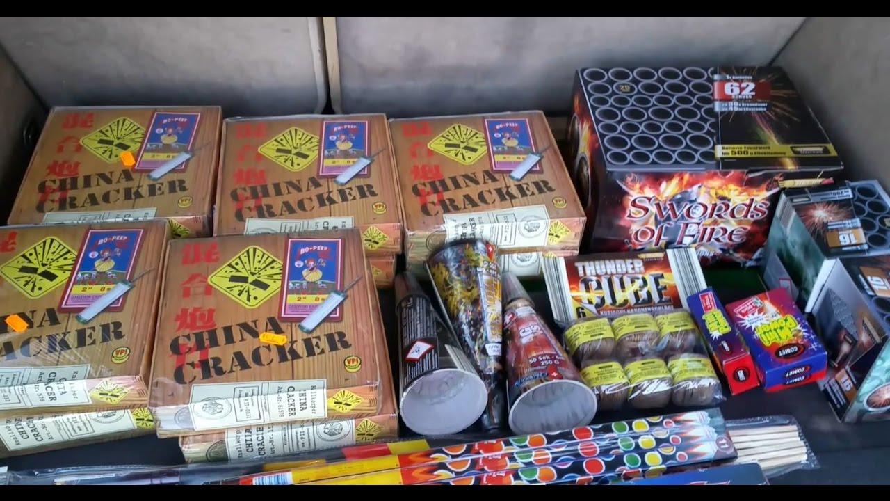 Silvester Feuerwerk Einkaufstour 2016-2017 mit Raritäten Böller Fund