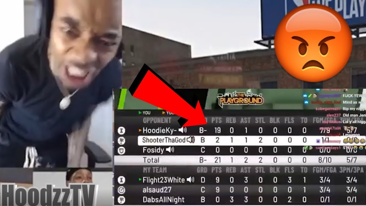 FlightReacts разозлился после того, как получил 19 очков в NBA 2K19 PARK | (Extreme Rage)
