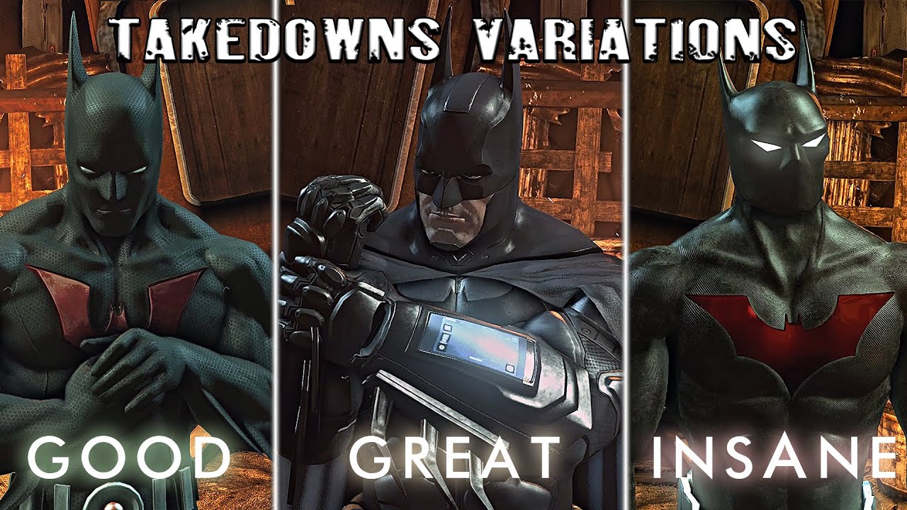 How Top Takedowns Variations looks like | Batman Arkham City Creative Stealth