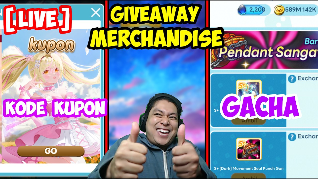 GACHA + GIVEAWAY MERCHANDISE & KODE KUPON ! || GETRICH