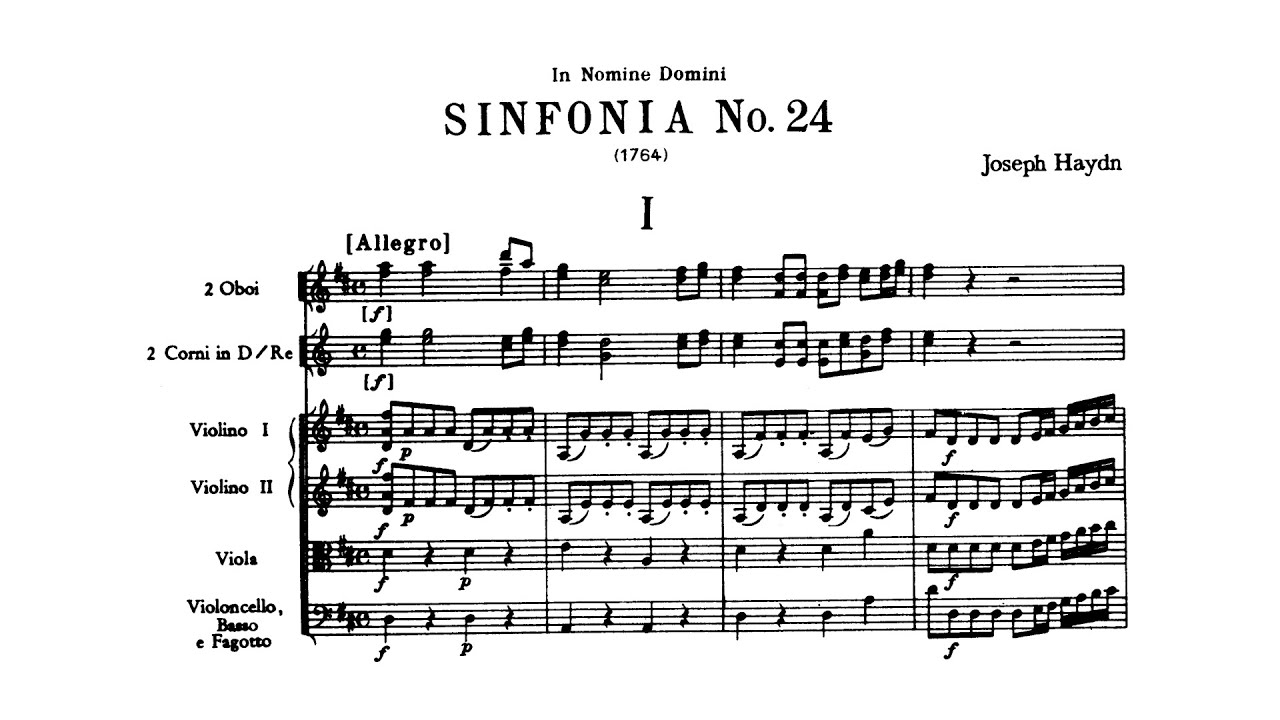 Haydn: Symphony No. 24 in D major (with Score)