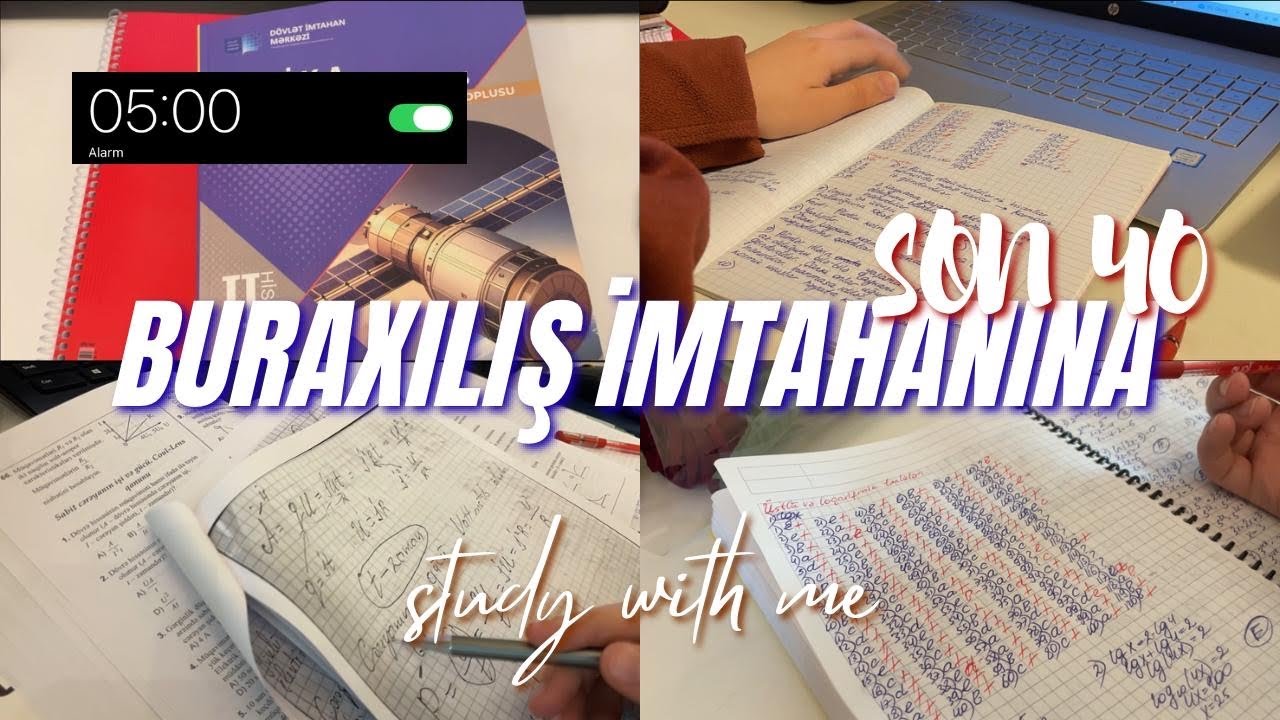 Buraxılışa 40 Gün Qalmış | Birlikdə Dərs Oxuyaq | 11-ci Sinif Dərs Rutini🌱