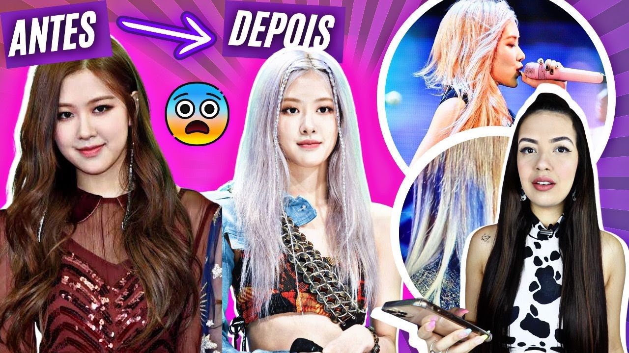 O CABELO GUERREIRO DA ROSÉ DO BLACKPINK E AS TRANSFORMAÇOES DOS IDOLS DO KPOP - CABELOS QUEBRADOS 😰