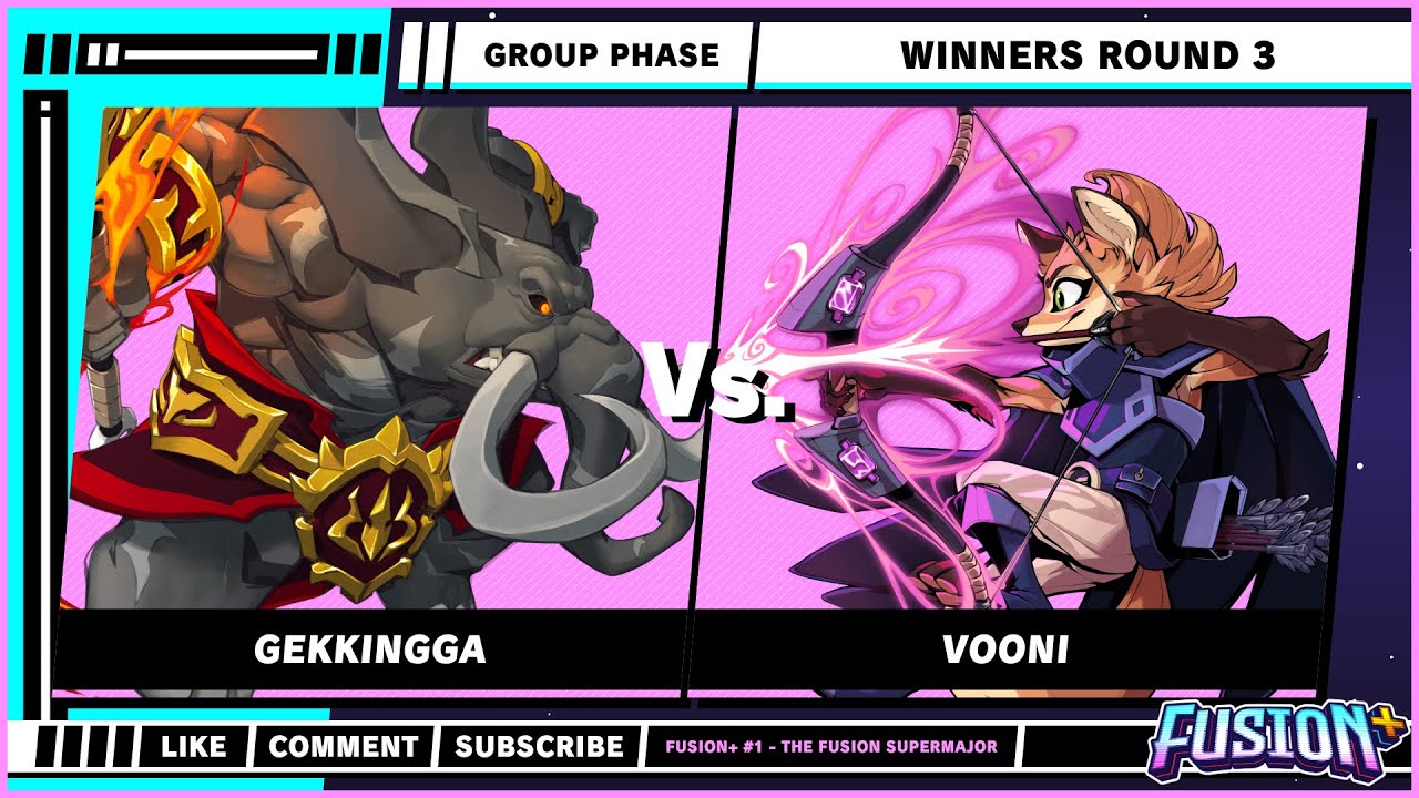 Fusion+ #1 — Групповая фаза — Gekkingga (Loxodont) VS vooni (Fleet) — Rivals of Aether 2