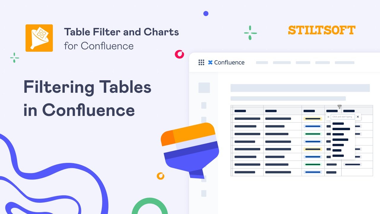 Filtering tables in Confluence