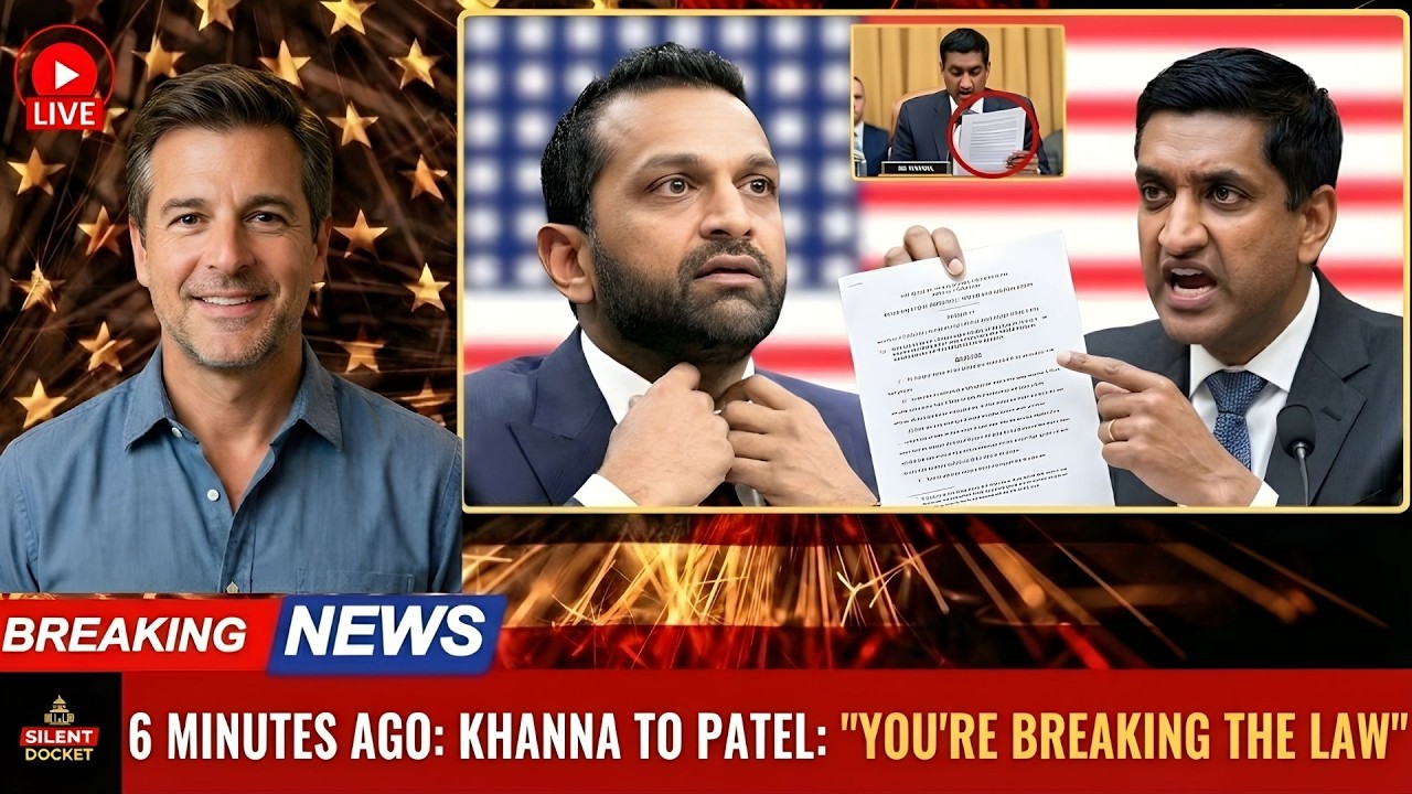 Ro Khanna Reads Kash Patel The Law WORD FOR WORD — 'You Are Breaking It Right Now, Director'