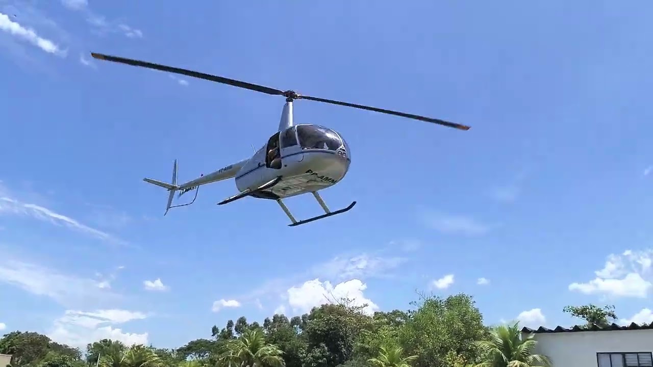 Mostrando os helicóptero decolando e pousando muito lindo 