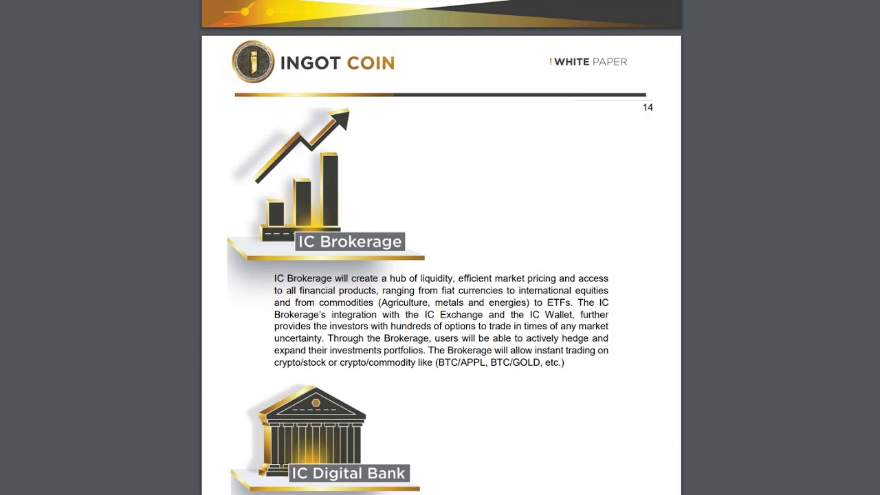 🚀INGOT Coin ICO - learning white paper⚡️