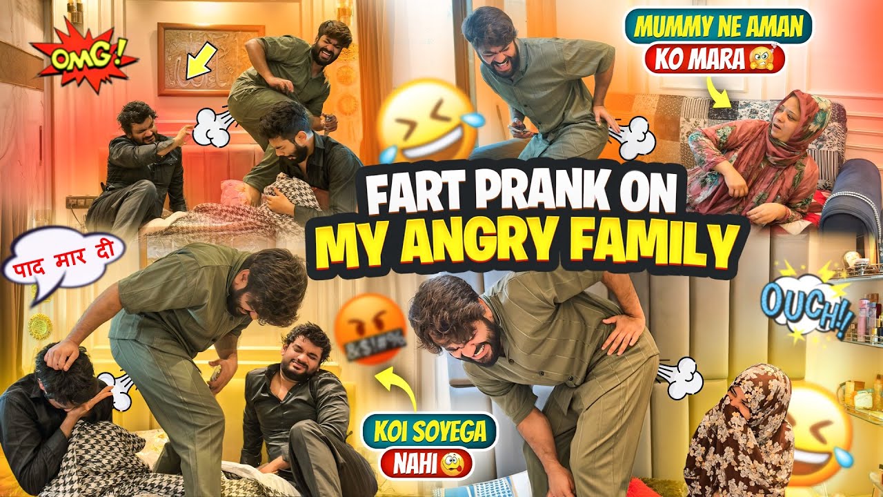 Fart Prank On My Angry Family😂Mummy Ne Mare Aman Ko😭Aman’s Family