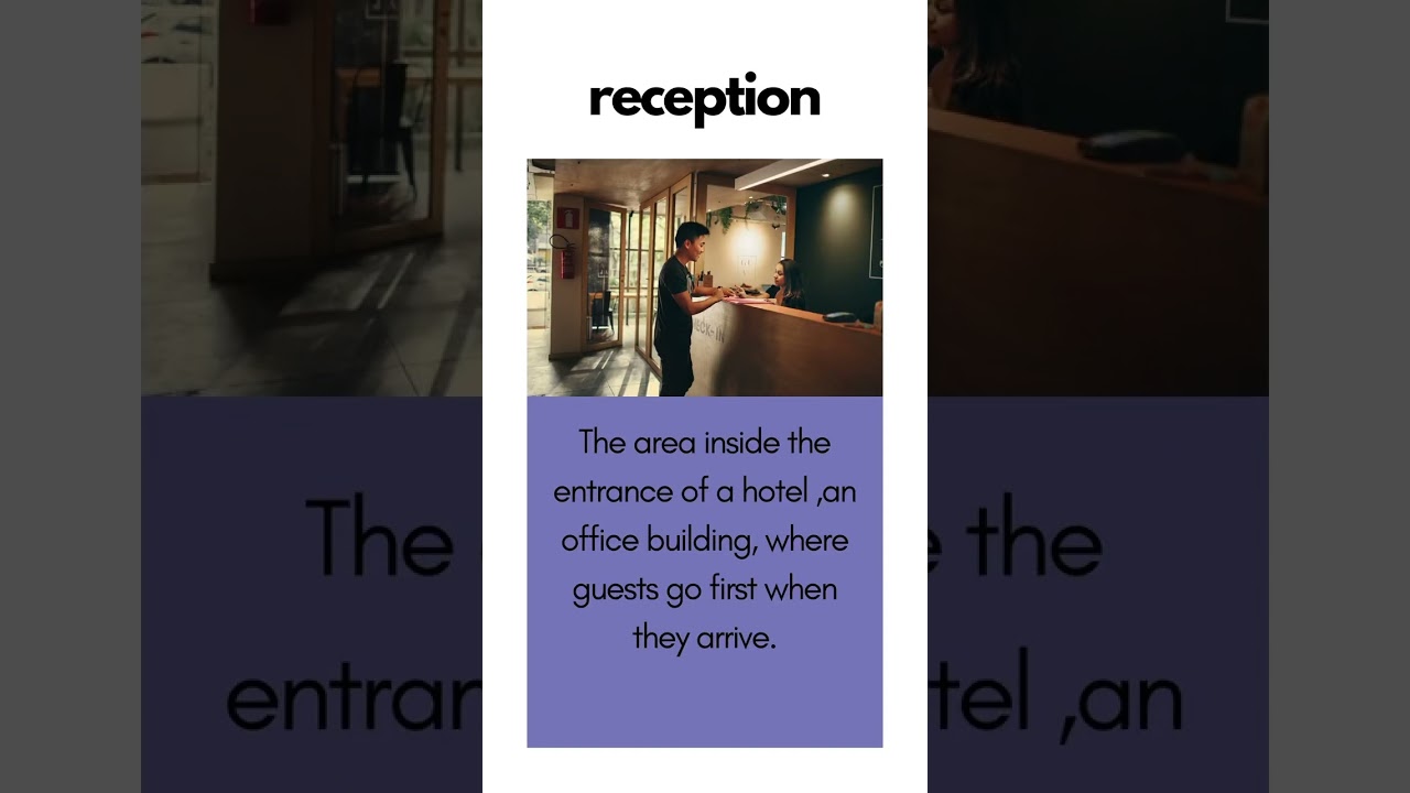 Reception #english #vocabulary #education #dictionary #learning #language #reception #hotel