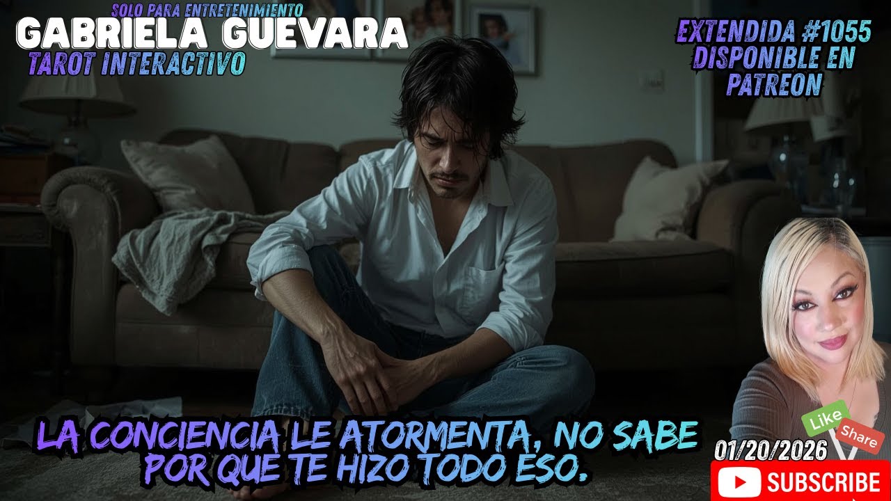 La conciencia le atormenta, no sabe por que te hizo todo eso. Tarot EXTENDIDA #1055