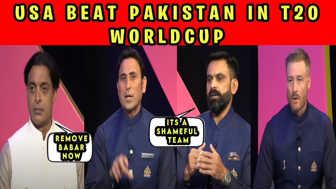 Usa Beat Pak in T20 worldcup | Shoaib Akhtar Angry | Pakistan Media Reaction Game on Hai