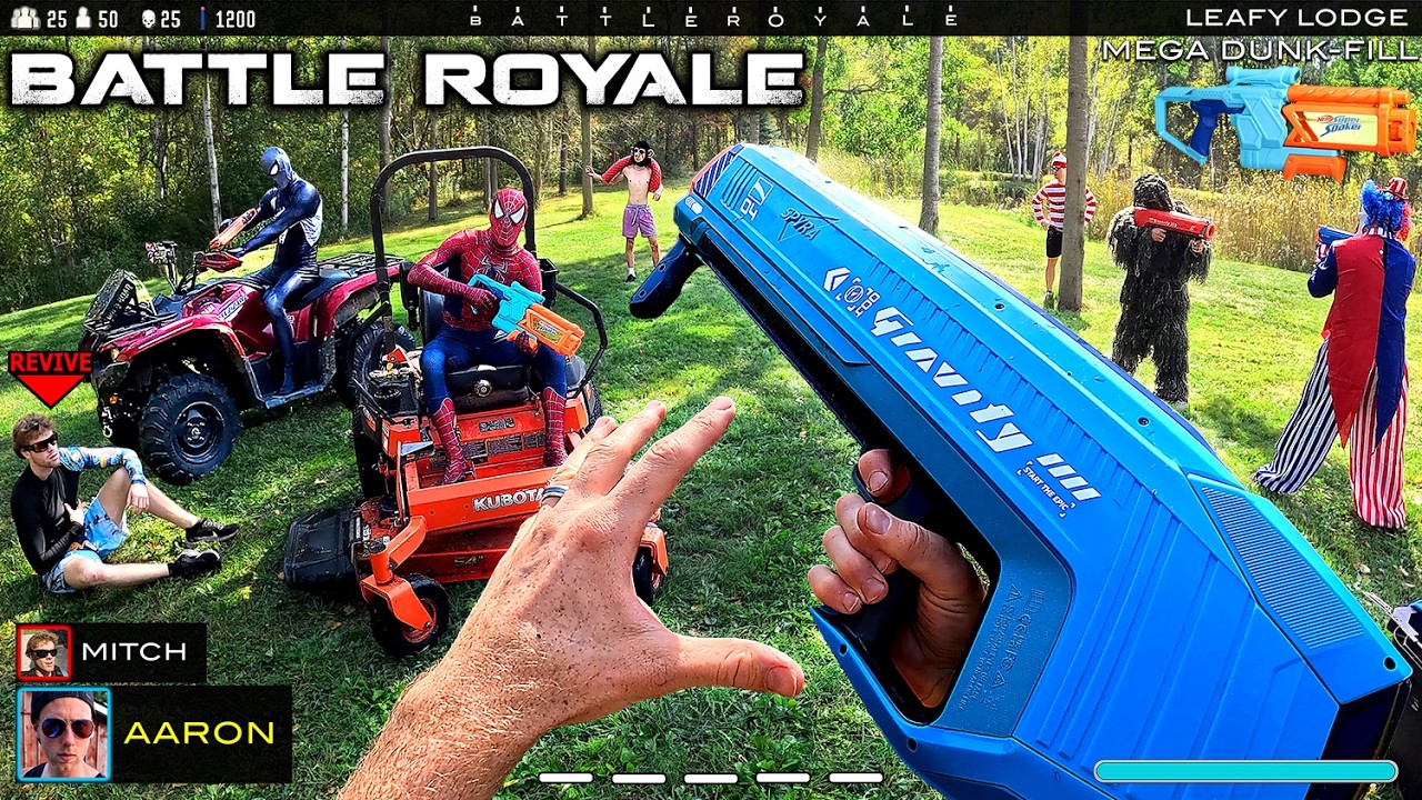 NERF WATER GUN BATTLE ROYALE - Фильм!