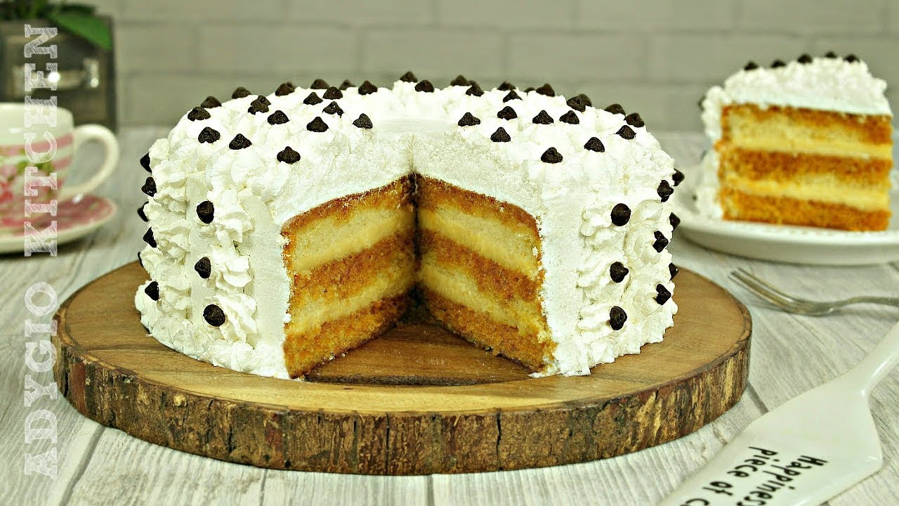 Tort cu crema de vanilie si sirop de caramel | Tort Petre Roman
