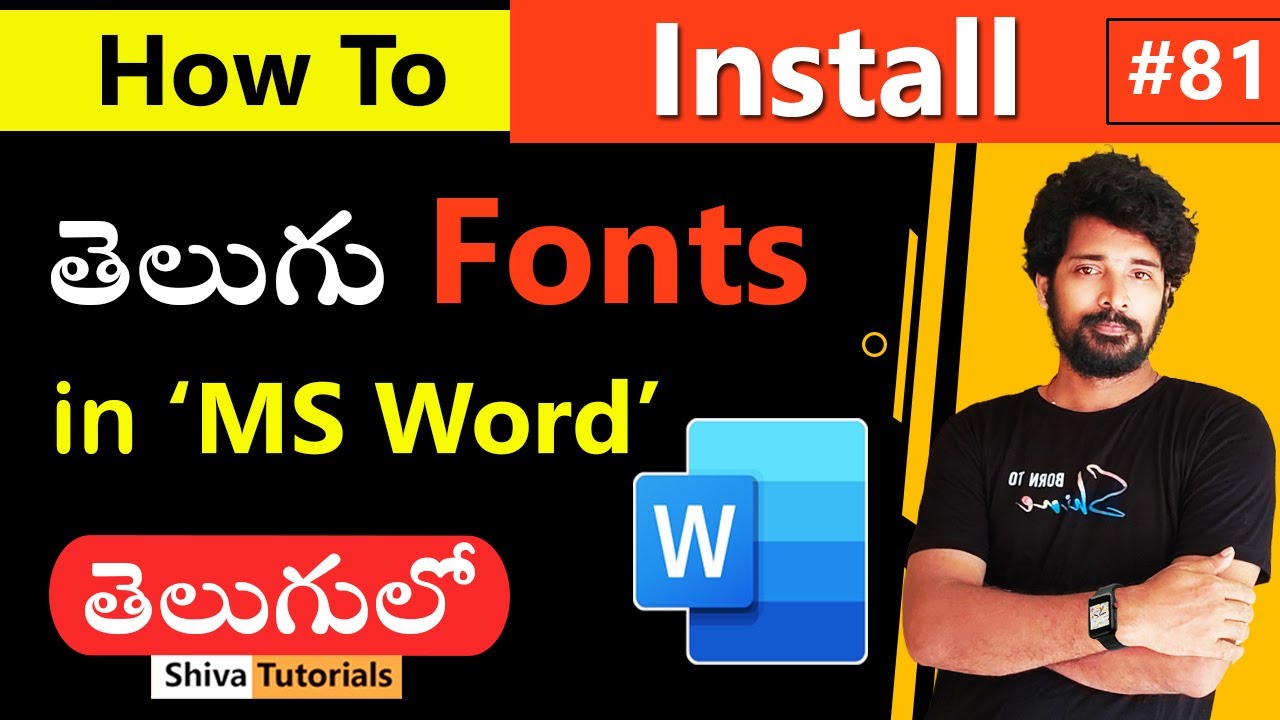How to Install Telugu Font in MS Word | download and install Telugu fonts | Telugu typing in MS Word