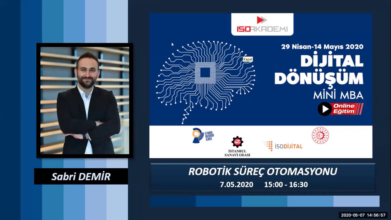 İSO AKADEMİ : Robotik Süreç Otomasyonu