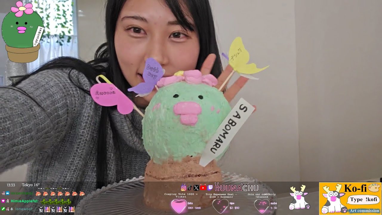 【2026.01.16】【Birthday Cake for January Babies】💗Making Cactus Cake🩷 1月誕生日生まれの人に誕生日ケーキを作る！