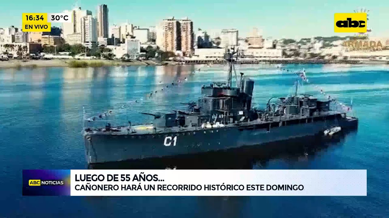Luego de 55 años, Cañonero Paraguay hará un recorrido este domingo