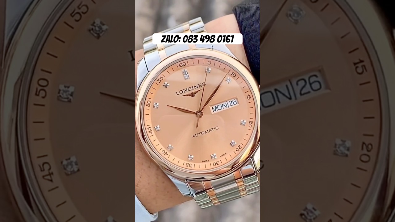 Siêu Lướt Longines cá hồi demi vàng #watch #longines