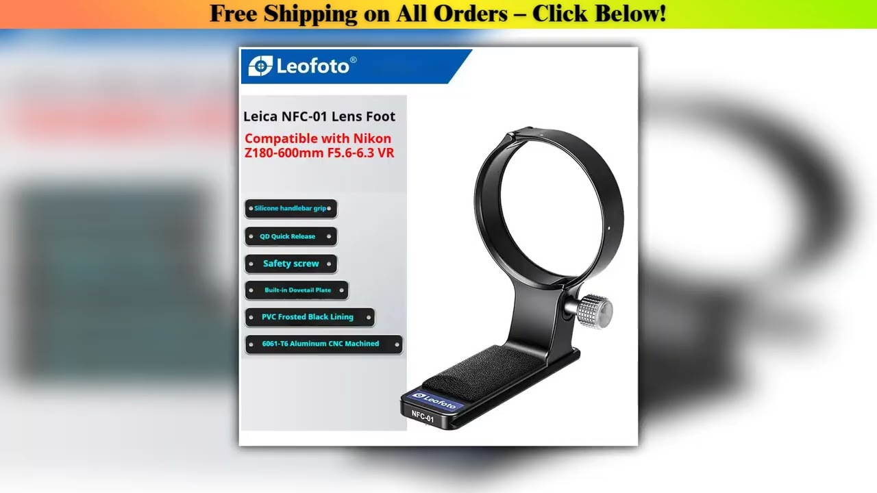 Leofoto Dedicated Camera Lens Mount Adapter for Canon, Sony, and Nikon Cameras Arca-Swiss Standard