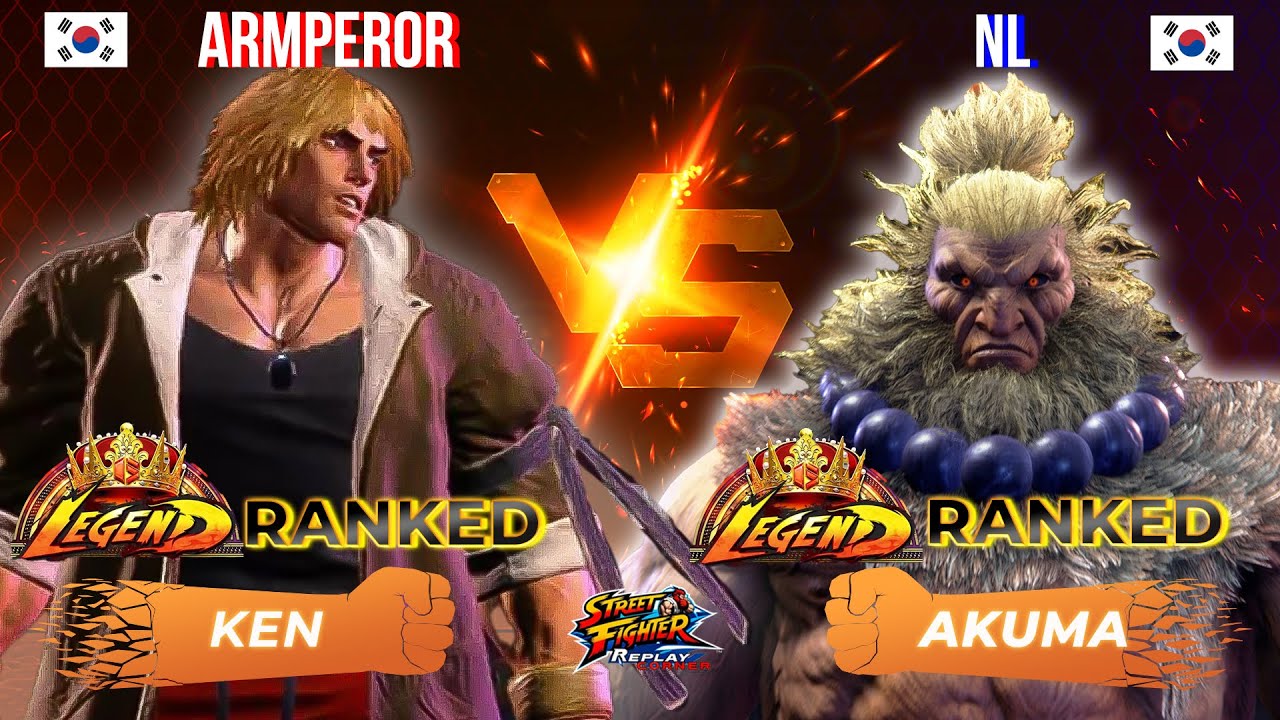 SF6 ✊ ARMPEROR (Ken) vs NL (Akuma) ✊ High Level Gameplay