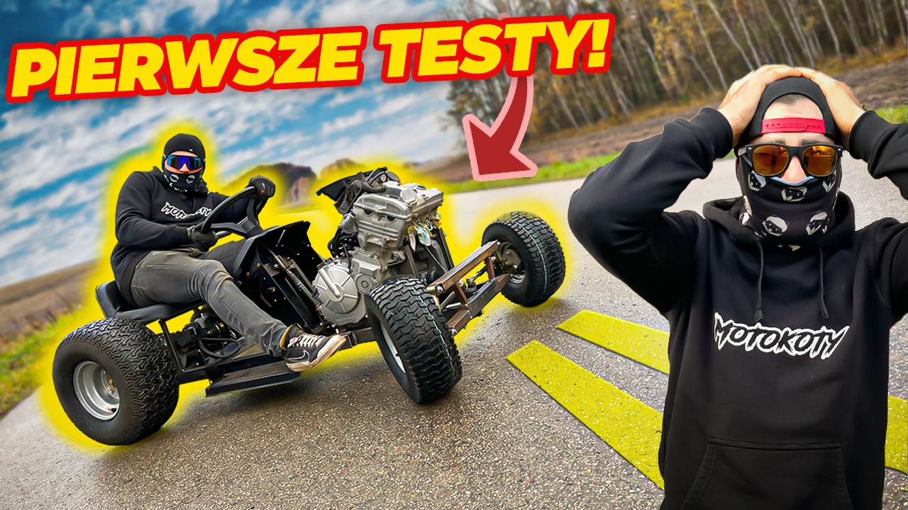 Zrobiliśmy skręt w Kosiarce Traktorku z silnikiem Hondy CBR 600!