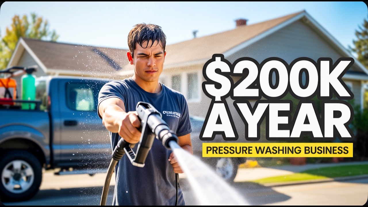 He Quit His Job & Moved In With His Mom To Start This $200k Pressure Washing Business