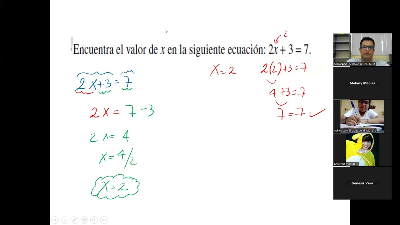 ECUACIONES E INECUACIONES LINEALES EXAMEN DE ADMISIÓN UTM